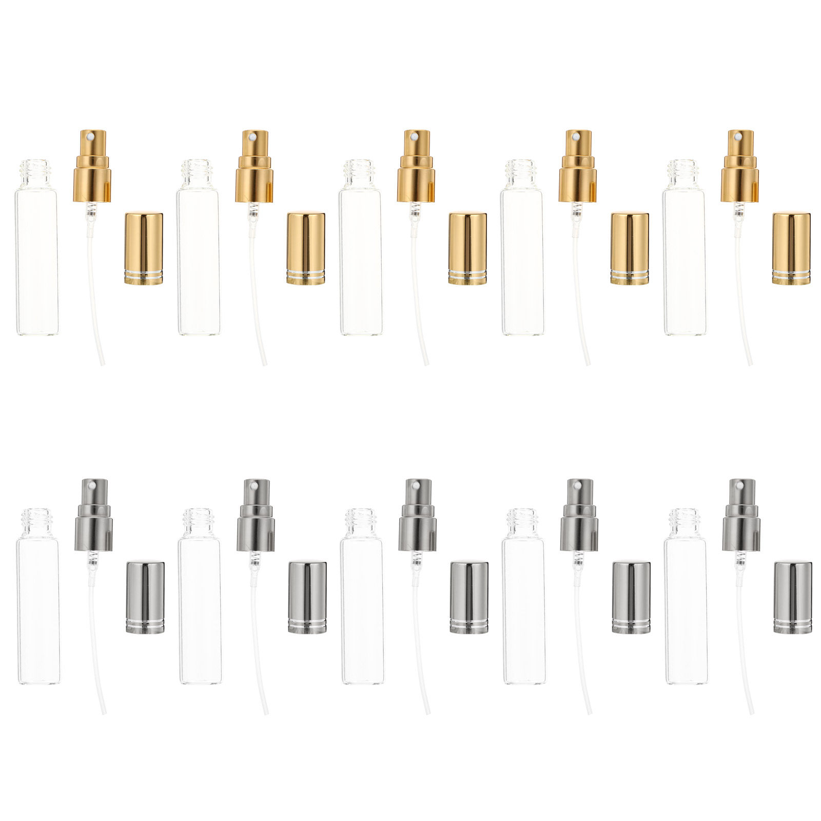 Perfume Quality Fragrance Oils - 10 Stück hochwertige Parfümflaschen aus klarem