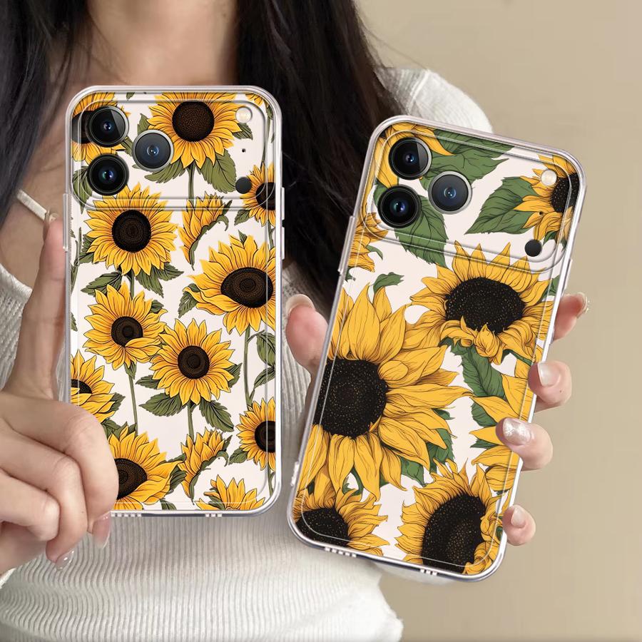 Perfume Pure Xs - Niedliche Sonnenblumenmuster-Hülle für Apple iPhone 17