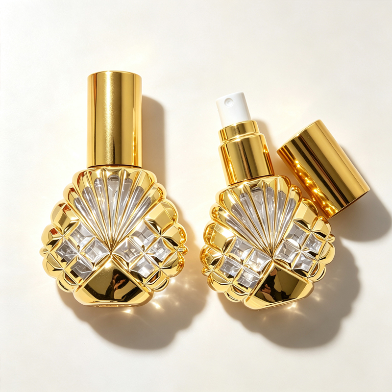 Perfume Fragrance World Qahwa - 15ML Glas-Sprühflasche für Parfüm Mini-Muschelförmige Flasche